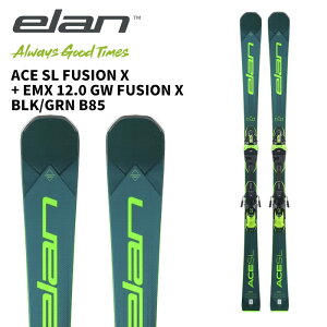 ELAN �G���� �X�L�[�� ACE SL FUSION X + EMX 12.0 GW FUSION X BLK/GRN �r���f�B���O�Z�b�g 25-26���f��