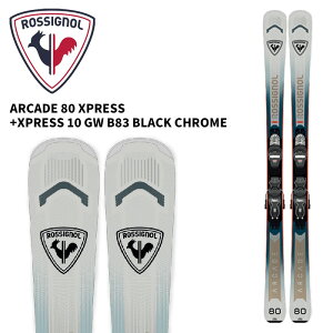 ROSSIGNOL ���V�j���[�� �X�L�[�� ARCADE 80 XPRESS + XPRESS 10 GW B83 BLACK CHROME �r���f�B���O�Z�b�g 26-27���f��