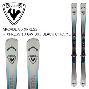 ROSSIGNOL ���V�j���[�� �X�L�[�� ARCADE 80 XPRESS + XPRESS 10 GW BLACK CHROME �r���f�B���O�Z�b�g 26-27���f��