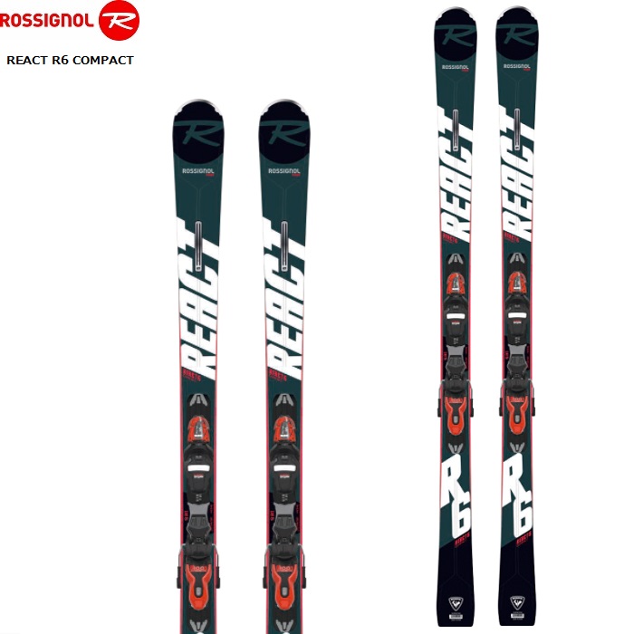 ROSSIGNOL ロシニョール スキー板 REACT R6 COMPACT XPRESS ビンディングセット 〈20/21モデル〉 |  F.JANCK　楽天市場店