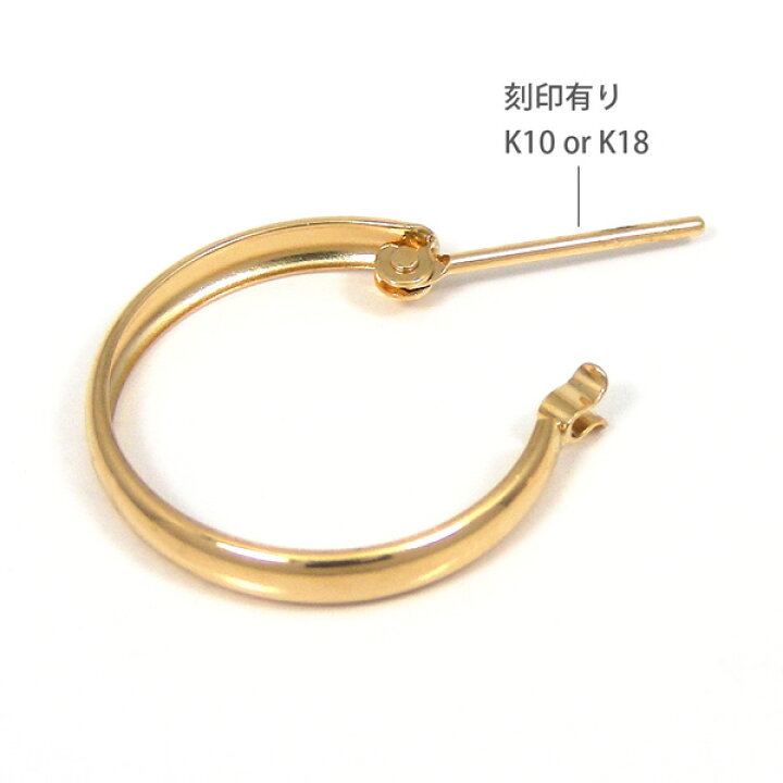 楽天市場】フープピアス ピアス 18k K18 18金 10k K10 10金 ゴールド 