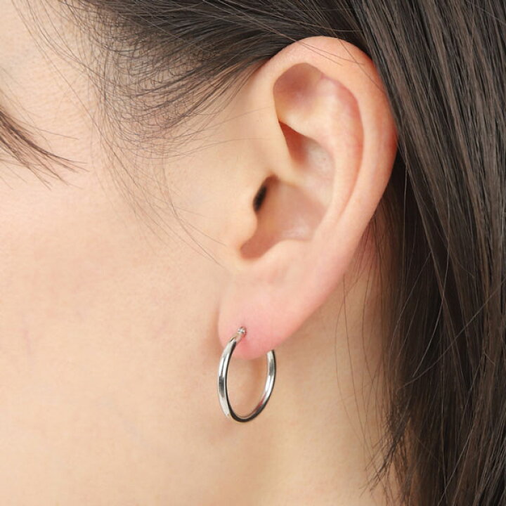 楽天市場】プラチナ ピアス フープ パイプ スナップ Pt900 幅2.0mm 外 