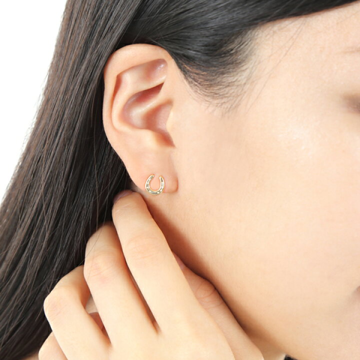 楽天市場】ホースシュー 馬蹄 ピアス 18k K18YG 18金 イエロー 