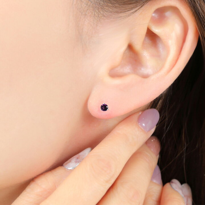 楽天市場】ロードライトガーネット ピアス Pt900 プラチナ 4mm 