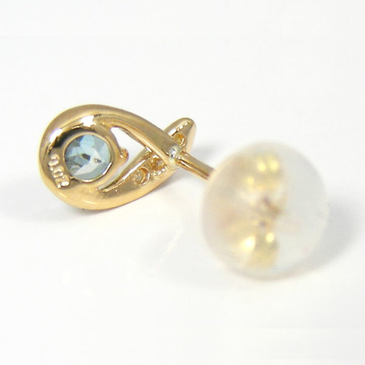 楽天市場】サンタマリア アクアマリン ピアス K18YG 18k 18金 イエロー 