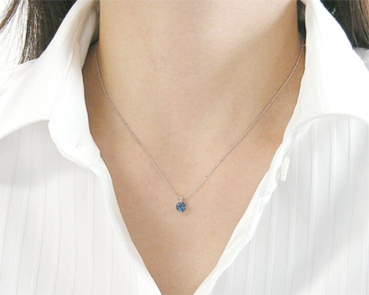 楽天市場】サンタマリア アクアマリン ネックレス K18WG 18k 18金 
