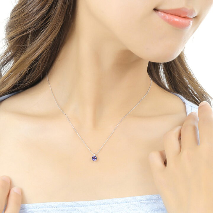 楽天市場】タンザナイト ネックレス スーパーAクラス 18k K18WG 