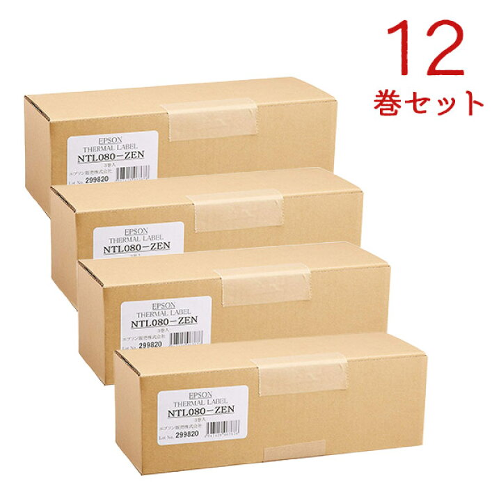 楽天市場】正規品 KL080-ZEN 4箱セット エプソン EPSON ラベルロール紙 
