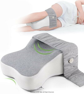 足枕 膝枕 就寝用 膝クッション 整形外科用脚枕 横向き寝用 妊娠用膝サポートクッション 人間工学に基づいた横向き寝用膝枕 プレゼント