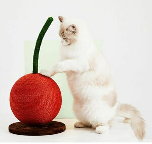 キャットタワー チェリー サクランボ cherry 桜んぼ 爪とぎ 爪とぎポール 猫 ねこ 麻縄 ペット用 おもちゃ おしゃれ 遊園地 ストレス発散 運動不足対策 猫用品 27*27*57.5cm 四季適用 楽天海外通販
