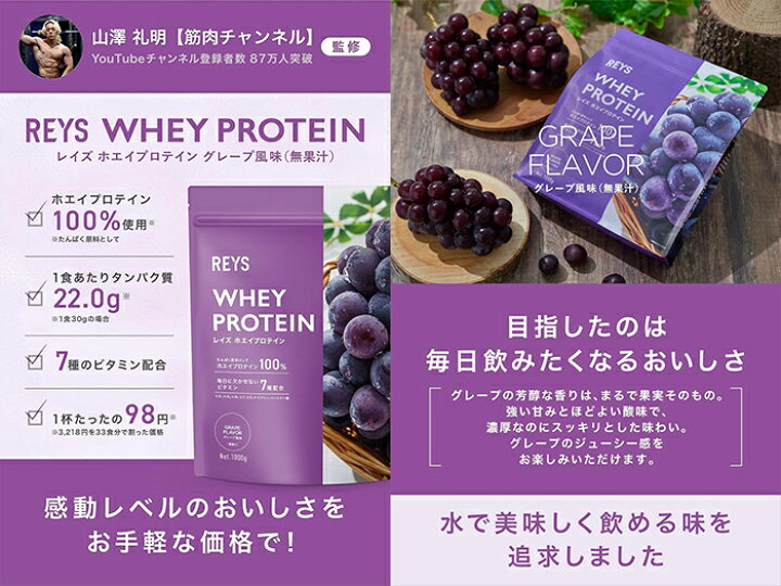 楽天市場】レイズ ホエイ プロテイン REYS フルーツオレ メロン風味 