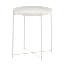 【IKEA(イケア)】 IKEA イケア GLADOM グラドム ベッドサイドテーブル 45x53 cm 50337820 　寝室　ベッドルーム　机　デスク おしゃれ　北欧　かわいい ガラス トレイ ホワイト