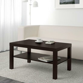 IKEA イケア ローテーブル コーヒーテーブル LACK ラック センターテーブル 90x55 cm 20352987 リビングルーム 寝室 ベッドルーム 机 デスク シンプル おしゃれ 北欧 かわいい 木製 カフェ ソファ 収納付き ブラックブラウン 黒 ベッド サイドテーブル