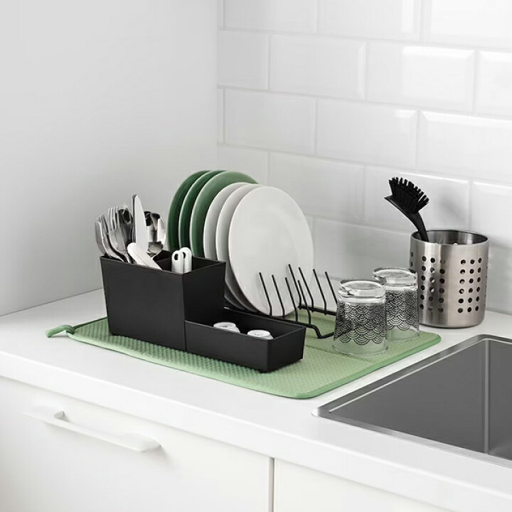 楽天市場】IKEA イケア NYSKOLJD ニーショリド 食器用水切りマット, グリーン 44x36 cm 食器 水切り ラック スリム 折りたたみ シンクラック シンク上 キッチン キッチンラック キッチン収納 収納 棚 台所 おしゃれ : 暮らしのセレクトショップ flaack