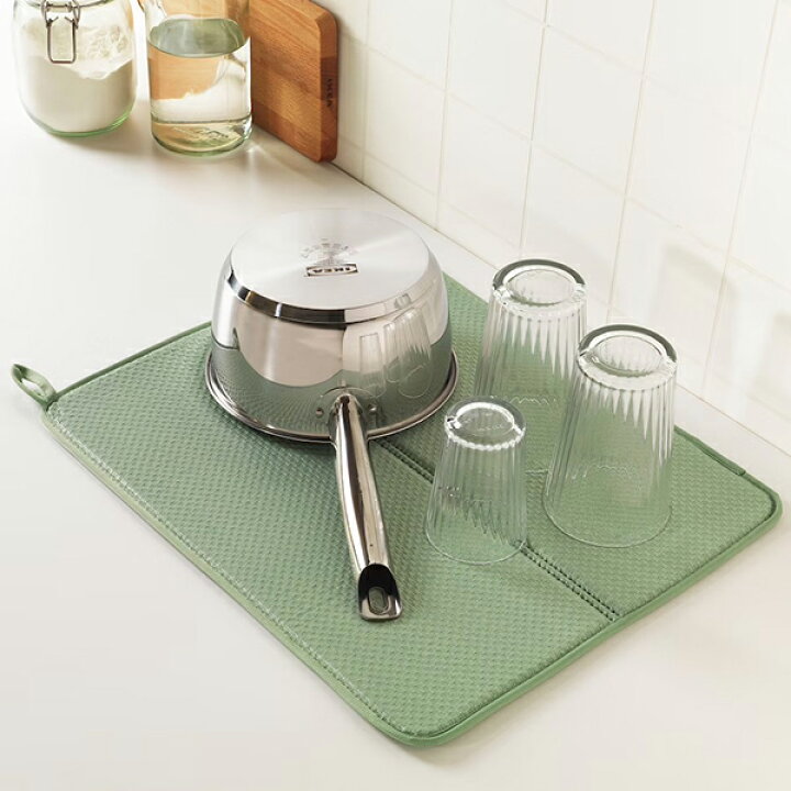 楽天市場】IKEA イケア NYSKOLJD ニーショリド 食器用水切りマット, グリーン 44x36 cm 食器 水切り ラック スリム 折りたたみ シンクラック シンク上 キッチン キッチンラック キッチン収納 収納 棚 台所 おしゃれ : 暮らしのセレクトショップ flaack