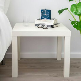LACK ラック サイドテーブル ホワイト 55 x 55 cm IKEA イケア 寝室　ベッドルーム　机　デスク おしゃれ　北欧　かわいい ガラス コーヒーテーブル カフェ ソファ 収納付き 収納棚 ikea サイドテーブル ベッド横