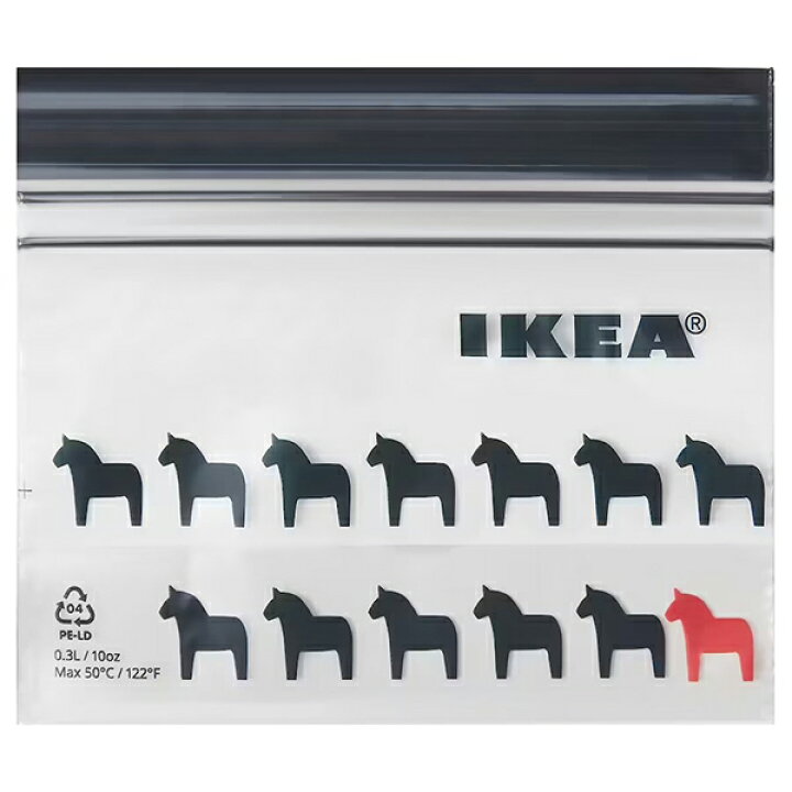 上品な IKEA イケア フリーザーバッグ ジップロック グリーン 木 2.5L 匿名