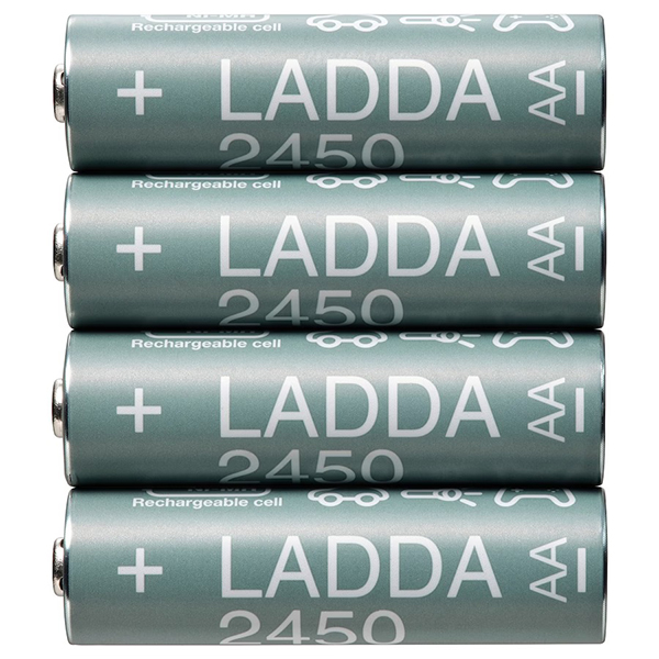 IKEA イケア 充電式電池 HR06 AA (単3形) 1.2V, 2450mAh ポイント消化 充電池 大容量