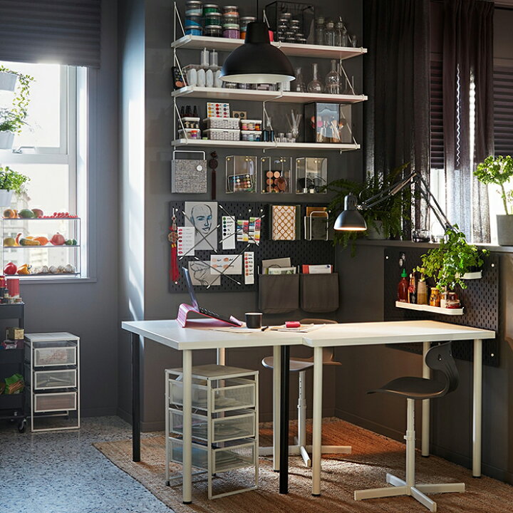 楽天市場 Ikea イケア Linnmon リンモン デスク 勉強机 Adils オディリス Olov オーロヴ 北欧 北欧家具 暮らしのセレクトショップ Flaack