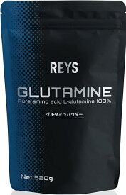 REYS レイズ グルタミン パウダー 520g 山澤礼明 監修【使用目安 約104回分】L-グルタミン 100%使用 アンフレーバー サプリメント スポーツサプリ 筋トレ トレーニング プロテイン BCAA EAA 筋肉 筋力 回復 運動不足 運動後 疲労回復 健康食品 健康補助食品
