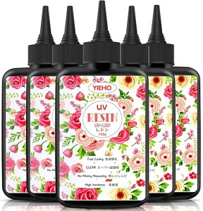 YIEHO UV レジン液大容量-500g クリスタル状透明で硬いUV レジン液速硬化-レジン初心者向け Resin UV/LED対応DIYハンドメイドジュエリー ジュエリー 工業用鋳造樹脂アートワーク アクセサリー 手芸