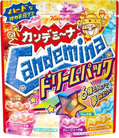 カンロ カンデミーナグミドリームパック 152g×4個 まとめ買い 大容量 お得 セット 箱買い アソート グミキャンディ お菓子 おやつ 子供 人気 おすすめ 新商品 フルーツ味 ソーダ味 コーラ味 詰め合わせ バラエティパック ハードグミ 食感 楽しい おいしい 大袋 大容量グミ