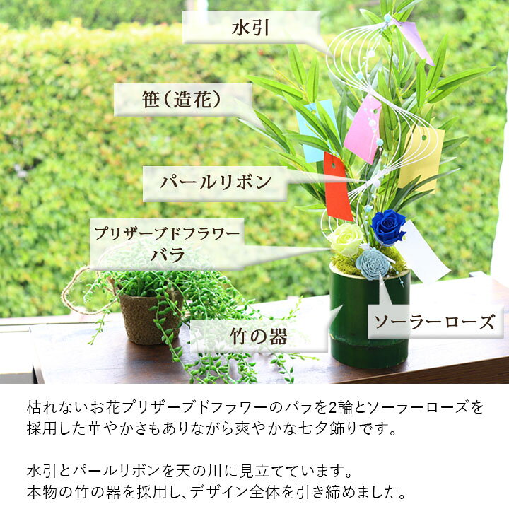 楽天市場 七夕手作りキット ミニ 七夕 飾り おしゃれ 短冊 簡単 手作り 七夕飾りセット プリザーブドフラワー バラ ギフト プレゼント 子供 家族 店舗 七夕セット Flabel
