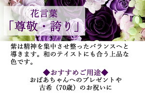 Liaison(リエゾン)|花言葉紫|プリザーブドフラワー