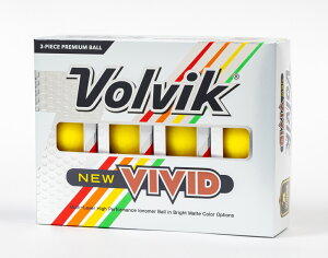 �y���K�㗝�X�z �S���t�{�[�� �{�[�� Volvik VIVID 12BALL 12���� �}�b�g�J���[�{�[�� PINK YELLOW 3�s�[�X�\��
