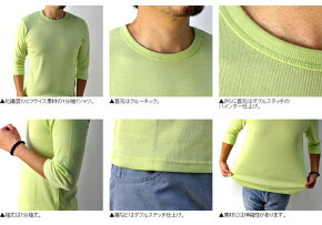 Tシャツメンズ7分袖クルーネックT/Cフライス丸首Tシャツ