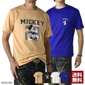 ミッキーマウス ドナルドダック プリントTシャツ メンズ 半袖 吸汗速乾 Tシャツ ディズニー公認 トップス【A7Z】【パケ2】