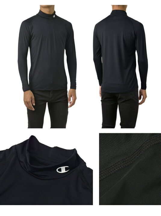 楽天市場】Champion チャンピオン モックネック ロングスリーブ T 