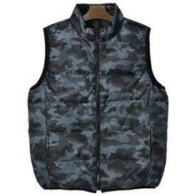 ダウンベスト メンズ ベスト カラーファスナー 配色裏地 パイピング シンプルデザイン ゆったりサイズ アウター【C2A】【パケ1】