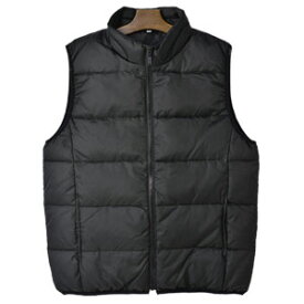 ダウンベスト メンズ ベスト カラーファスナー 配色裏地 パイピング シンプルデザイン ゆったりサイズ アウター【C2A】【パケ1】