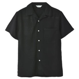 無地アロハシャツ メンズ 開襟シャツ 半袖 シャツ レーヨン ゆったりサイズ シンプル トップス【B7P】【パケ2】