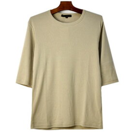 Tシャツ メンズ 5分袖 クルーネック T/C フライス 5分袖丸首Tシャツ【E1D】【パケ2】