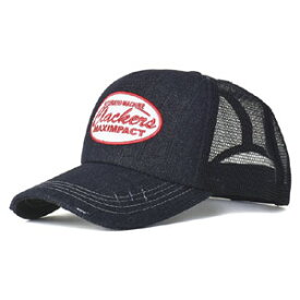 メッシュキャップ メンズ 帽子 CAP ワッペン ダメージ加工 サイズ調節可 ファッション小物【Z8V】