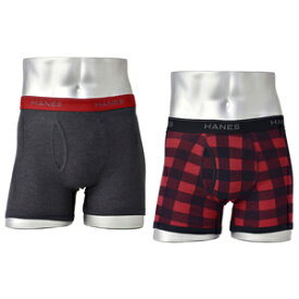 Hanes ヘインズ ボクサーパンツ 2枚組 メンズ 前開き ボクサーパンツ ボクサーブリーフ 2P セット 抗菌防臭加工 アンダーウェア 下着 ブランド 正規品 HM6EG701 セール【Z5Y】【パケ2】