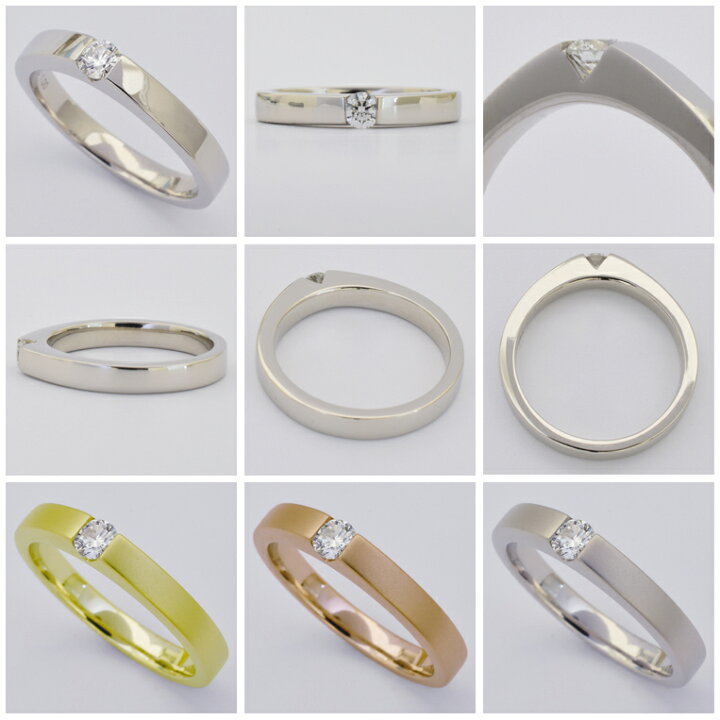 楽天市場】ダイヤリング K18 ダイヤモンド 0.10ct リング［Float 010/F 