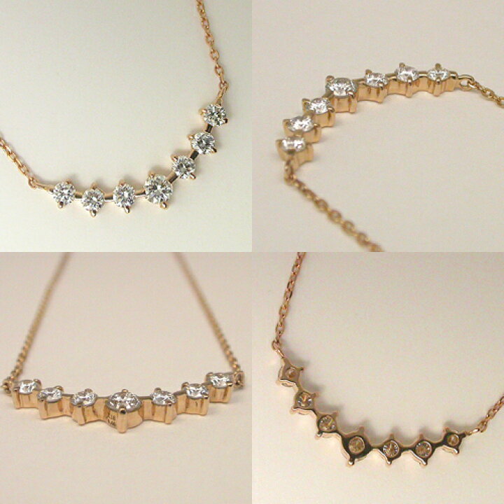 楽天市場】K18 ダイヤモンド 0.4ct ネックレス k18［Bonheur 04］18金 