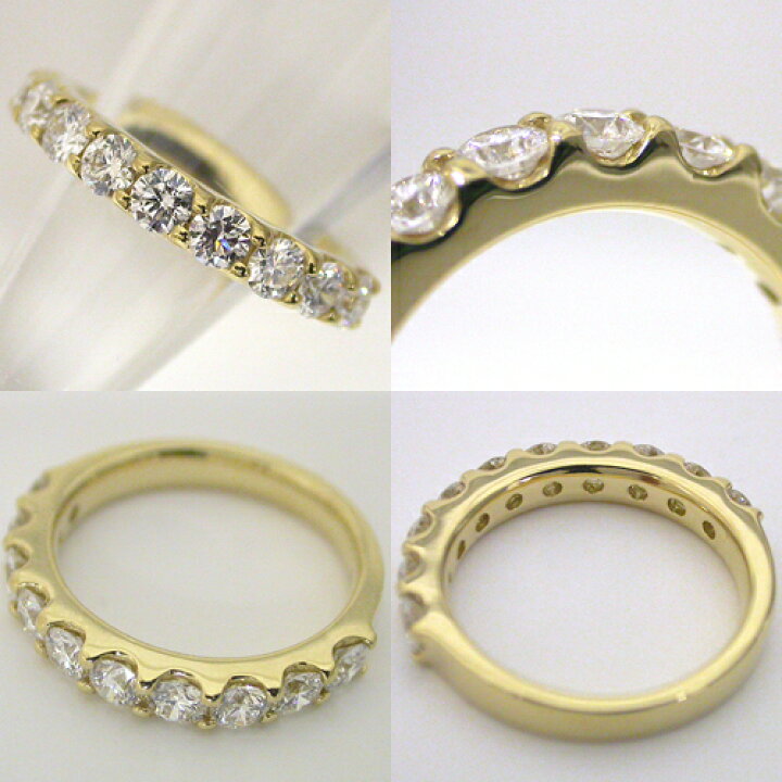 楽天市場】ダイヤモンド エタニティリング ダイヤ k18 ダイヤリング  