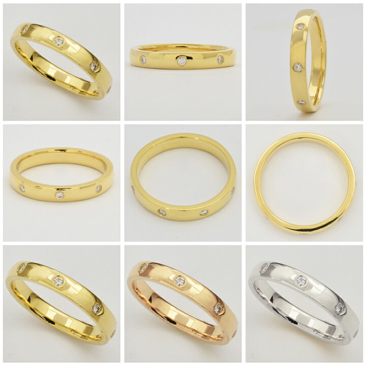 楽天市場】K18 ダイヤモンド 0.10ct/8p ドットリング［Dot. Ring 