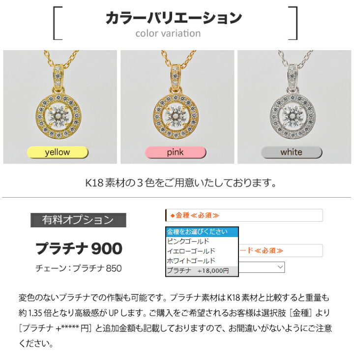 楽天市場】一粒ダイヤ ネックレス k18 K18 ダイヤモンド 0.30ct［Floop 