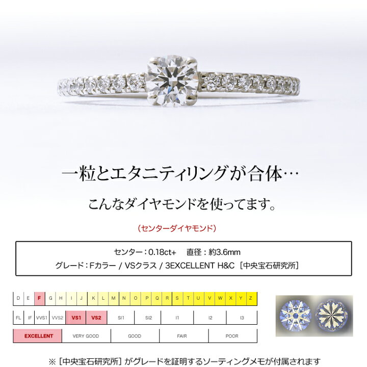 楽天市場】一粒エタニティリング Pt900 ダイヤモンド リング 0.30ct 