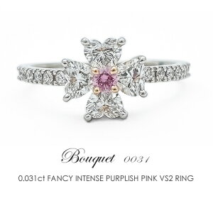 sN_Ch O Pt900/K18 m0.031ct FANCY INTENSE PURPULISH PINK VS2 Όnn[gVFCv N[o[O wC[ v`i t@V[CeXp[vbVsN w