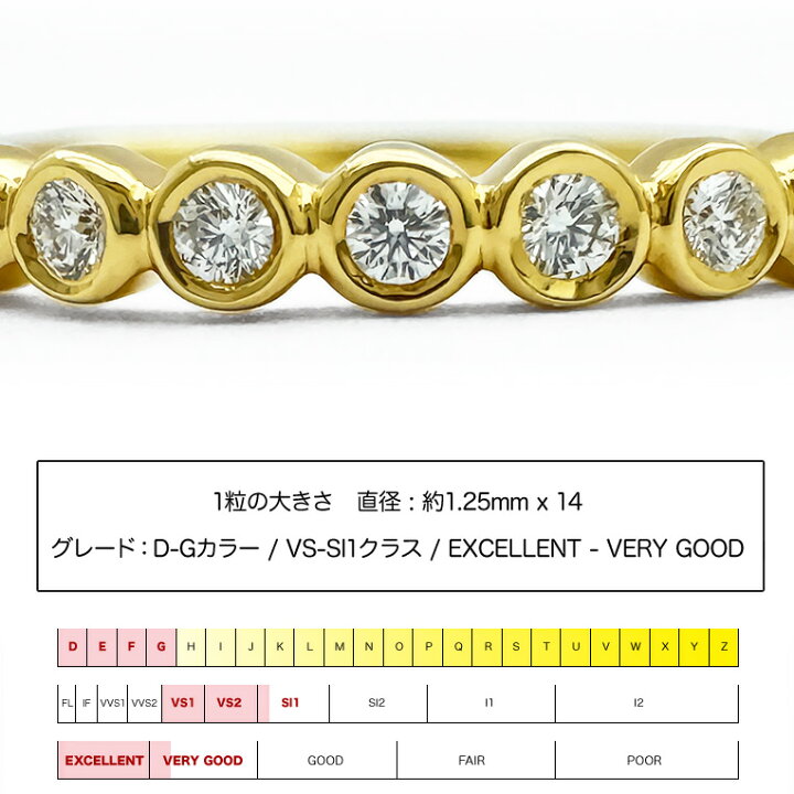楽天市場】ダイヤモンド エタニティリング ダイヤ k18 ダイヤリング 