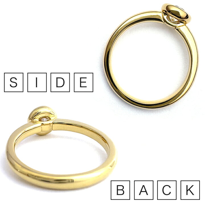 楽天市場】一粒ダイヤ リング K18 ダイヤモンド 0.5ct ［Coron050u  