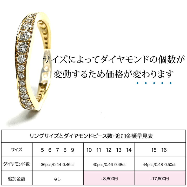 楽天市場】フルエタニティリング K18 ダイヤモンド 0.45ct k18 ダイヤ 