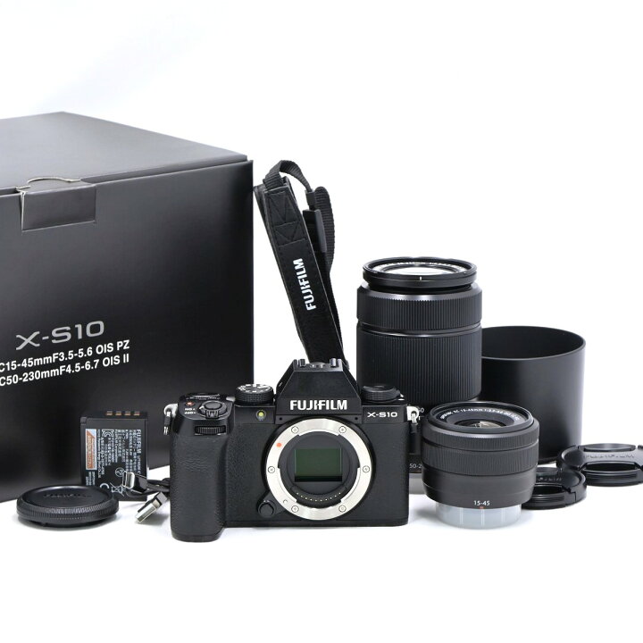 楽天市場】フジフイルム FUJIFILM X-S10 ダブルズームキット ブラック 