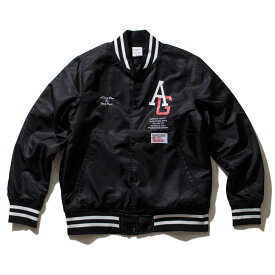 【Acapulco Gold/アカプルコゴールド】スタジャン ジャケット/AG LEAGUE NYLON JACKET｜ナイロンジャケット ストリート スケーター メンズ レディース ファッション